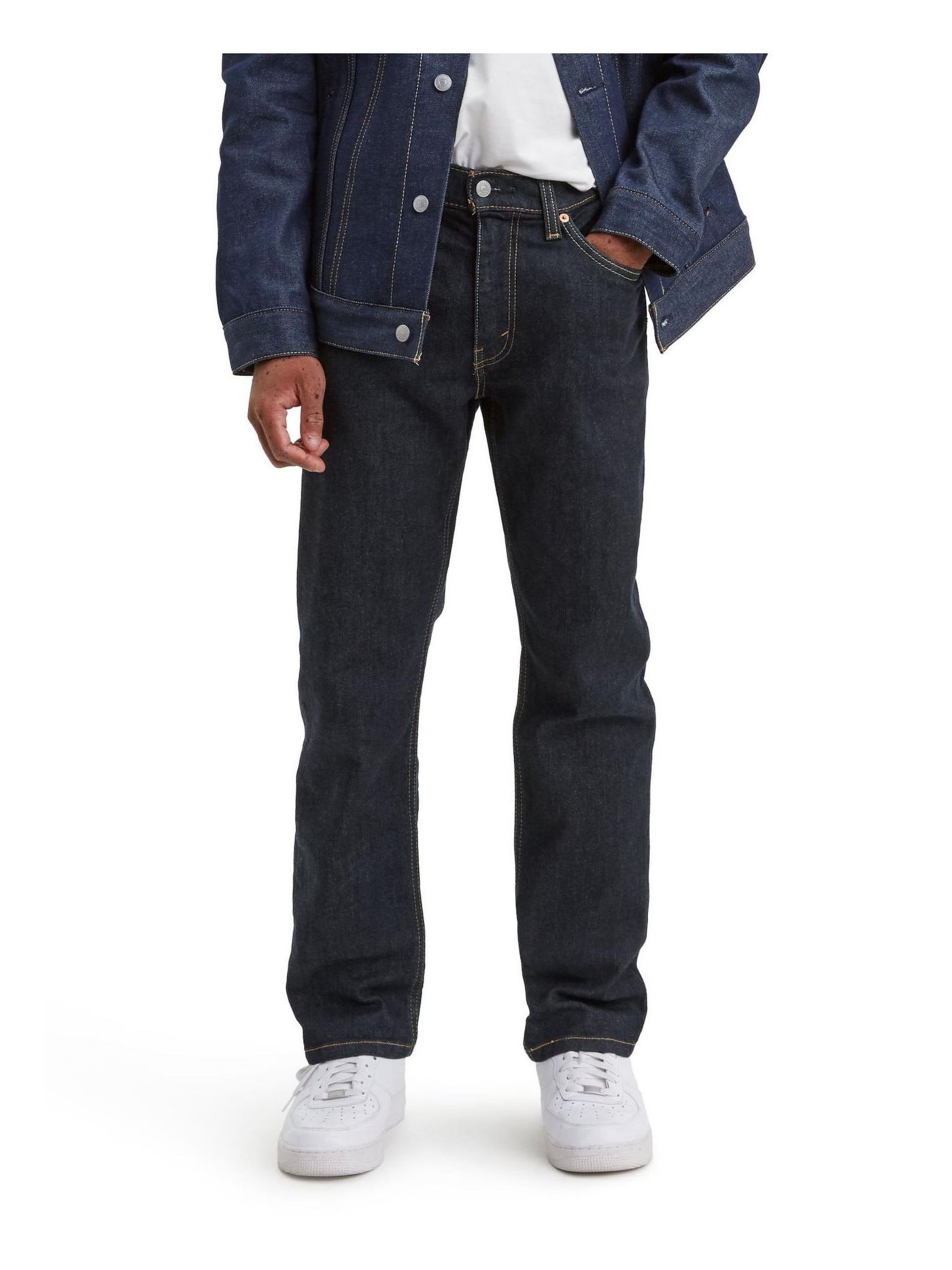 LEVI'S Mens Navy Flat Front, Athletic Fit Denim Jeans 30W/ 32L
