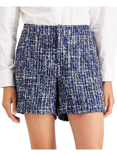 CHARTER CLUB Womens Navy Zippered Pocketed Elastic Back Waist Shorts 10