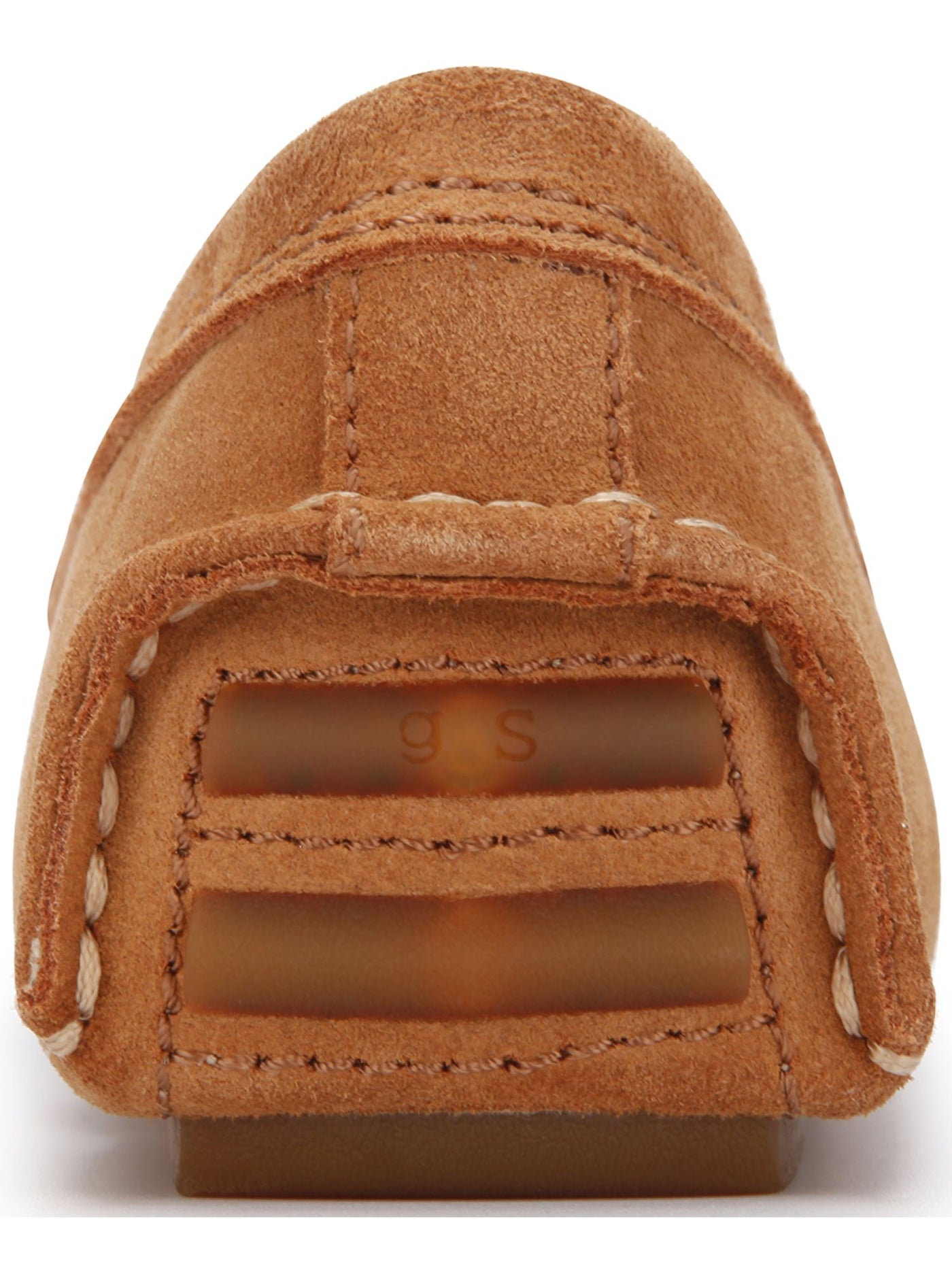 GENTLE SOULS KENNETH COLE Womens Brown Moc-Toe Driver Stain And Water Repellent Padded Arch Support Mina Round Toe Slip On Leather Loafers Shoes 7.5