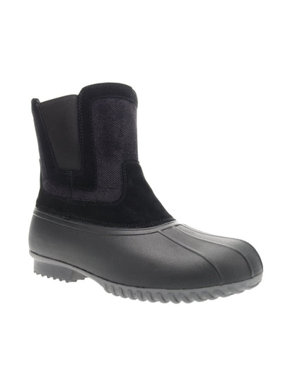 PROPET Womens Black Goring Waterproof Padded Insley Round Toe Zip-Up Duck Boots 9.5 M