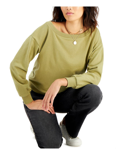 INC Womens Ribbed Off-the-shoulder Neckline Sweatshirt