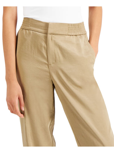 CHARTER CLUB Womens Zippered Pocketed Ankle  Elastic Waistband And Hem Wear To Work Cuffed Pants