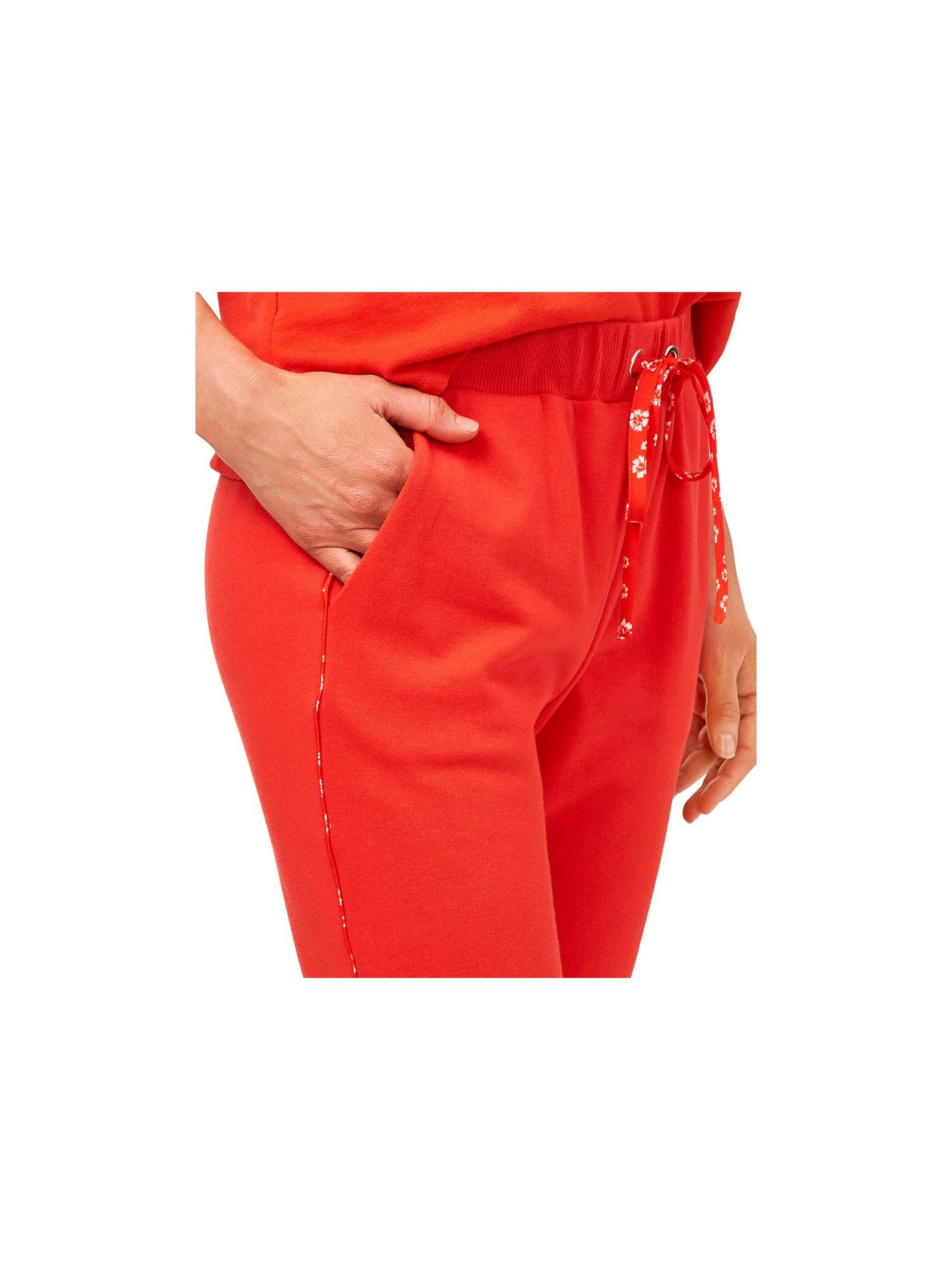 RILEY&RAE Womens Red Pocketed Tie Side Stripes Jogger Lounge Pants S
