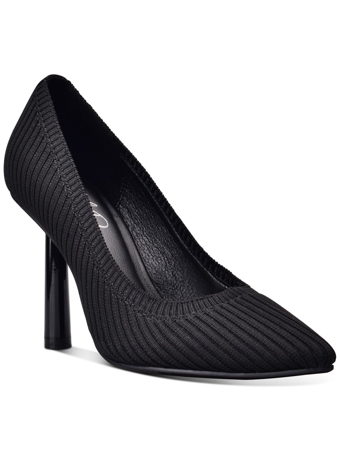 WILD PAIR Womens Black Striped Comfort Daliaa Pointed Toe Stiletto Slip On Dress Pumps Shoes 10 M