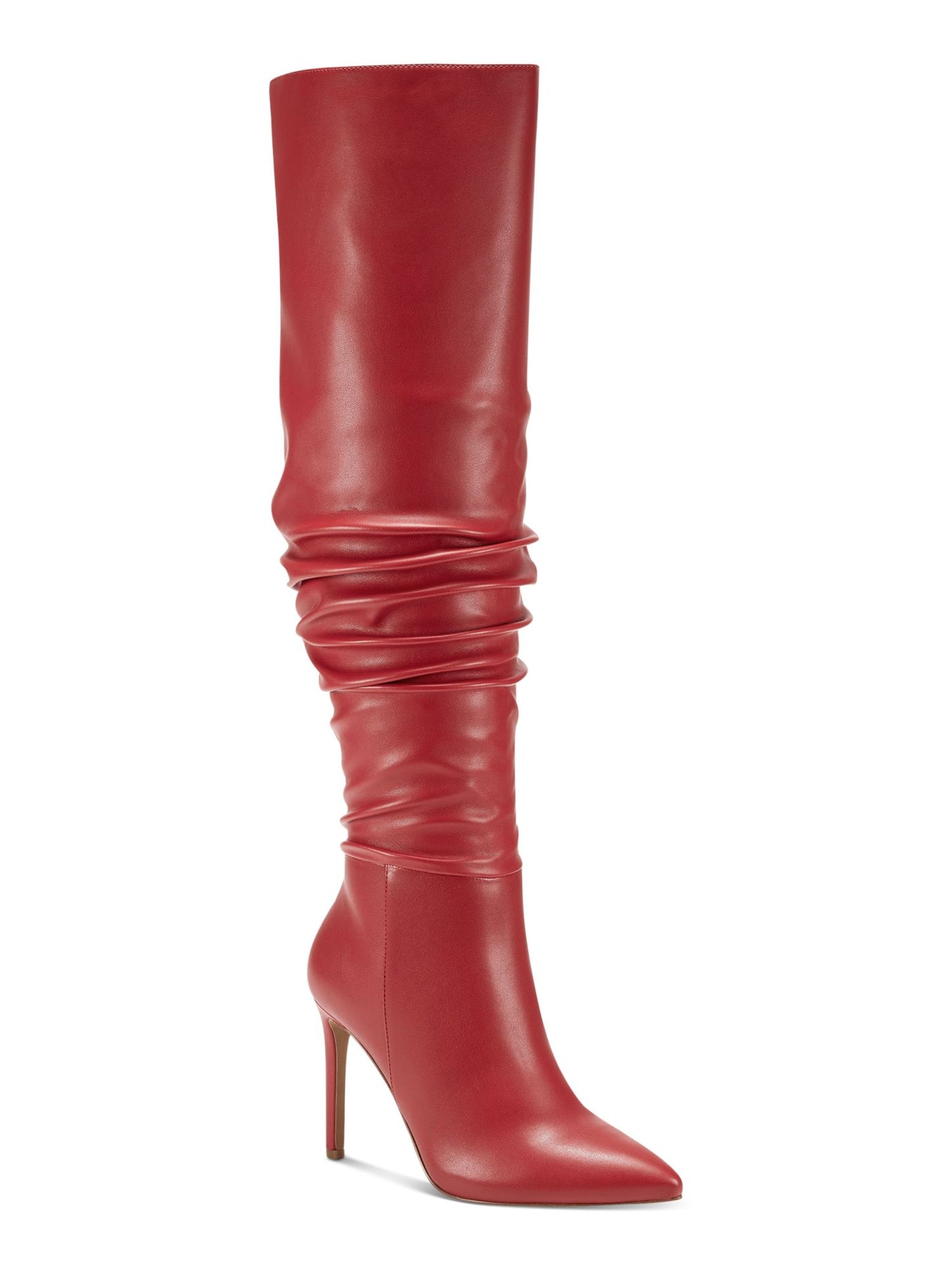 INC Womens Red Slouch Cushioned Iyonna Pointed Toe Stiletto Zip-Up Dress Boots 5.5 M