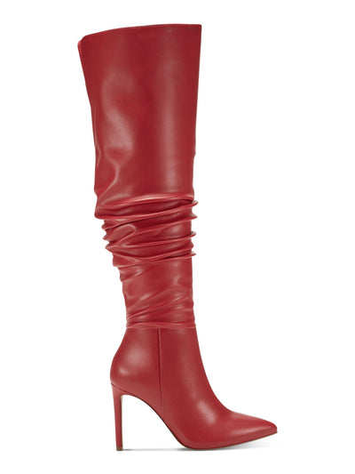 INC Womens Red Cushioned Iyonna Pointed Toe Stiletto Zip-Up Dress Boots 6 M