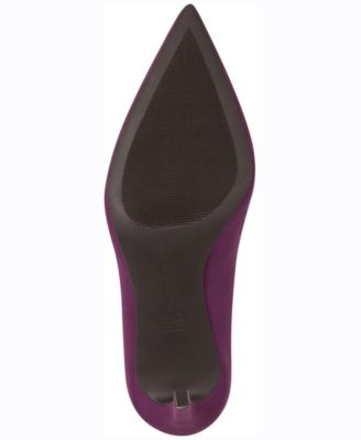 INC Womens Purple Padded Shelya Pointed Toe Stiletto Slip On Dress Pumps Shoes M