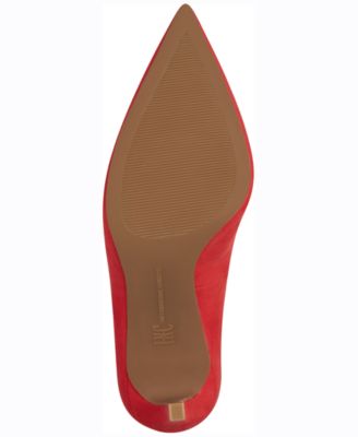 INC Womens Red Sadelle Pointed Toe Stiletto Buckle Dress Pumps Shoes M