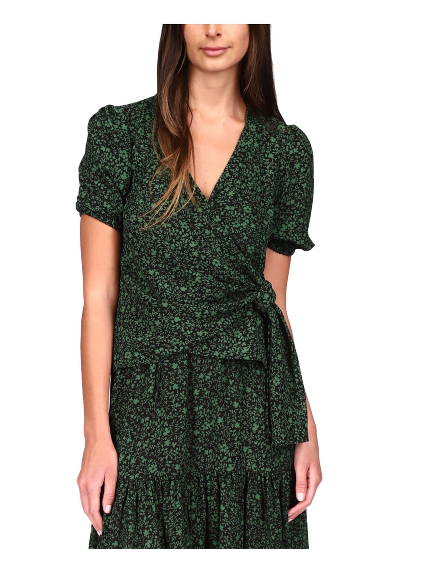 michael kors green pleated dress Michael Kors Collection
