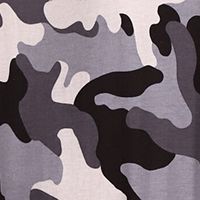 MICHAEL KORS Womens Gray Camouflage Elbow Sleeve Crew Neck Tunic Top