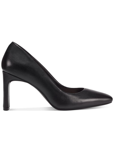 ALFANI Womens Black Cushioned Tarah Step N Square Toe Block Heel Slip On Leather Pumps Shoes 7 M