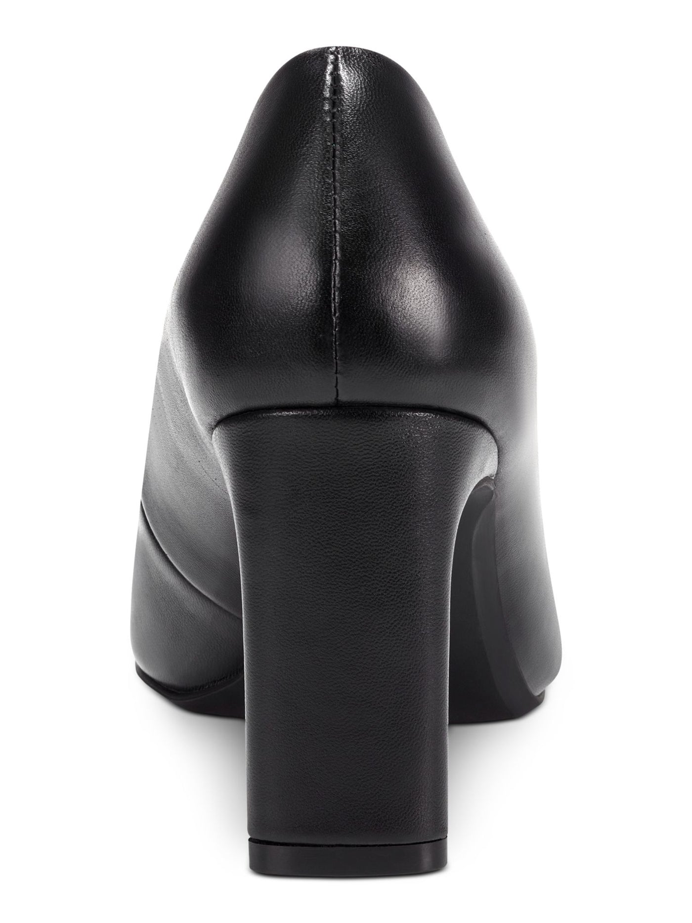 ALFANI Womens Black Cushioned Tarah Step N Square Toe Block Heel Slip On Leather Pumps Shoes 7 M