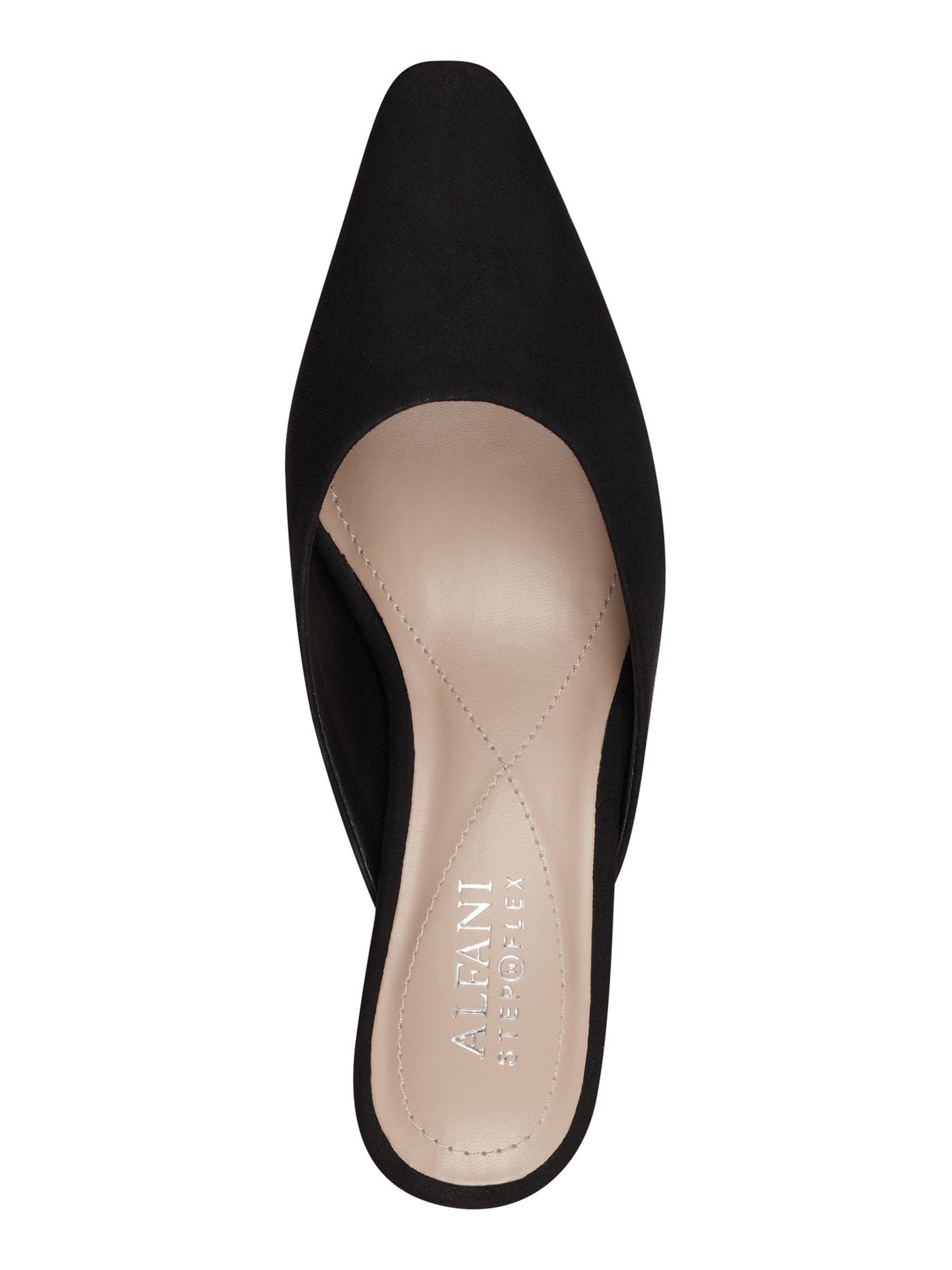 ALFANI Womens Black Cushioned Cecilia Square Toe Kitten Heel Slip On Dress Heeled Mules Shoes 7 M