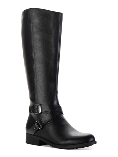 STYLE & COMPANY Womens Black Gored Wide Calf Marlee Round Toe Block Heel Zip-Up Riding Boot 12 M WC