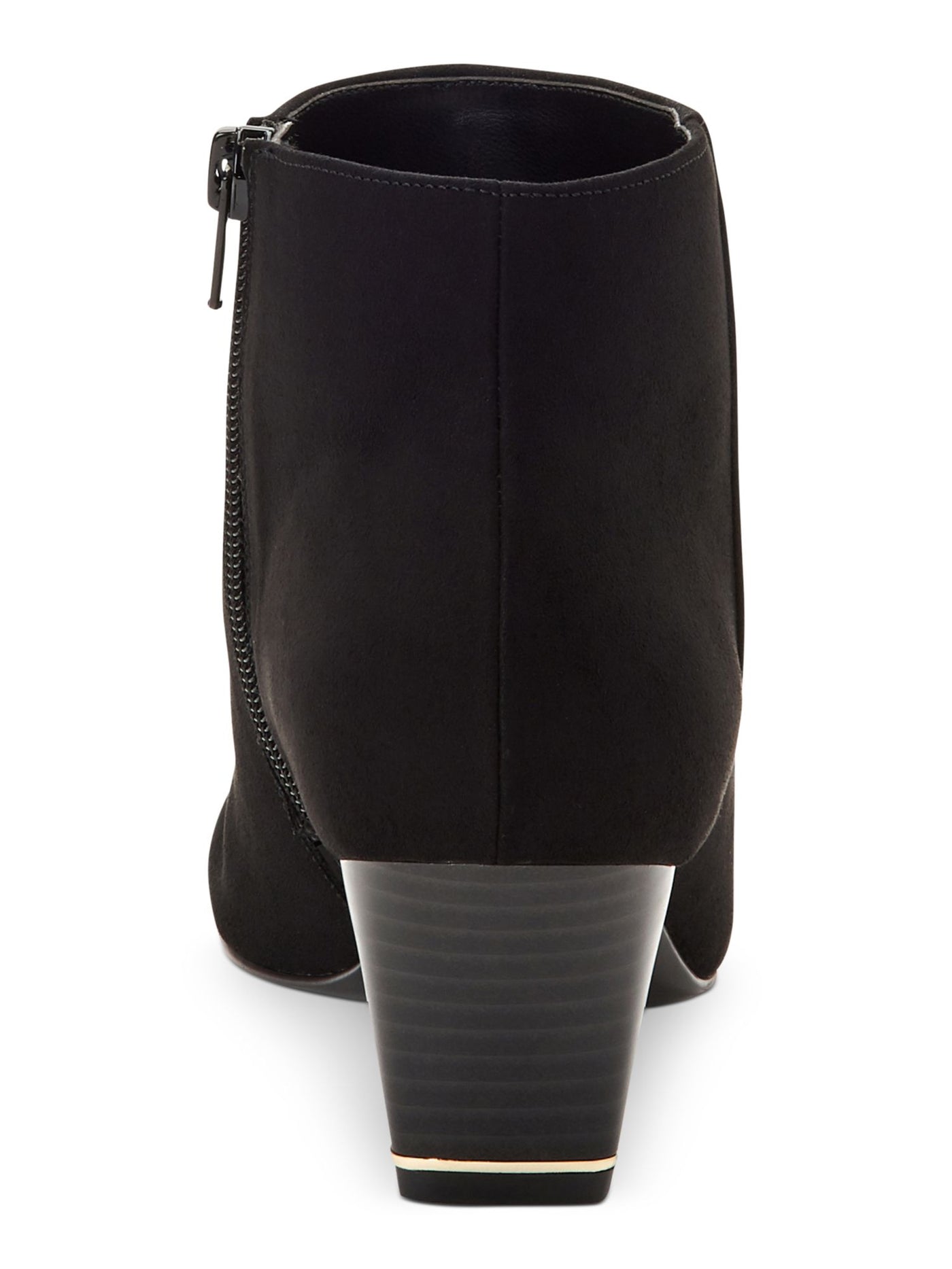 ALFANI Womens Black Armena Pointed Toe Stacked Heel Zip-Up Booties 10 M