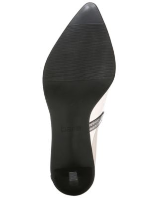 BAR III Womens Black Color Block Ball Chain Cushioned Binsa Pointed Toe Stiletto Slip On Dress Pumps Shoes M