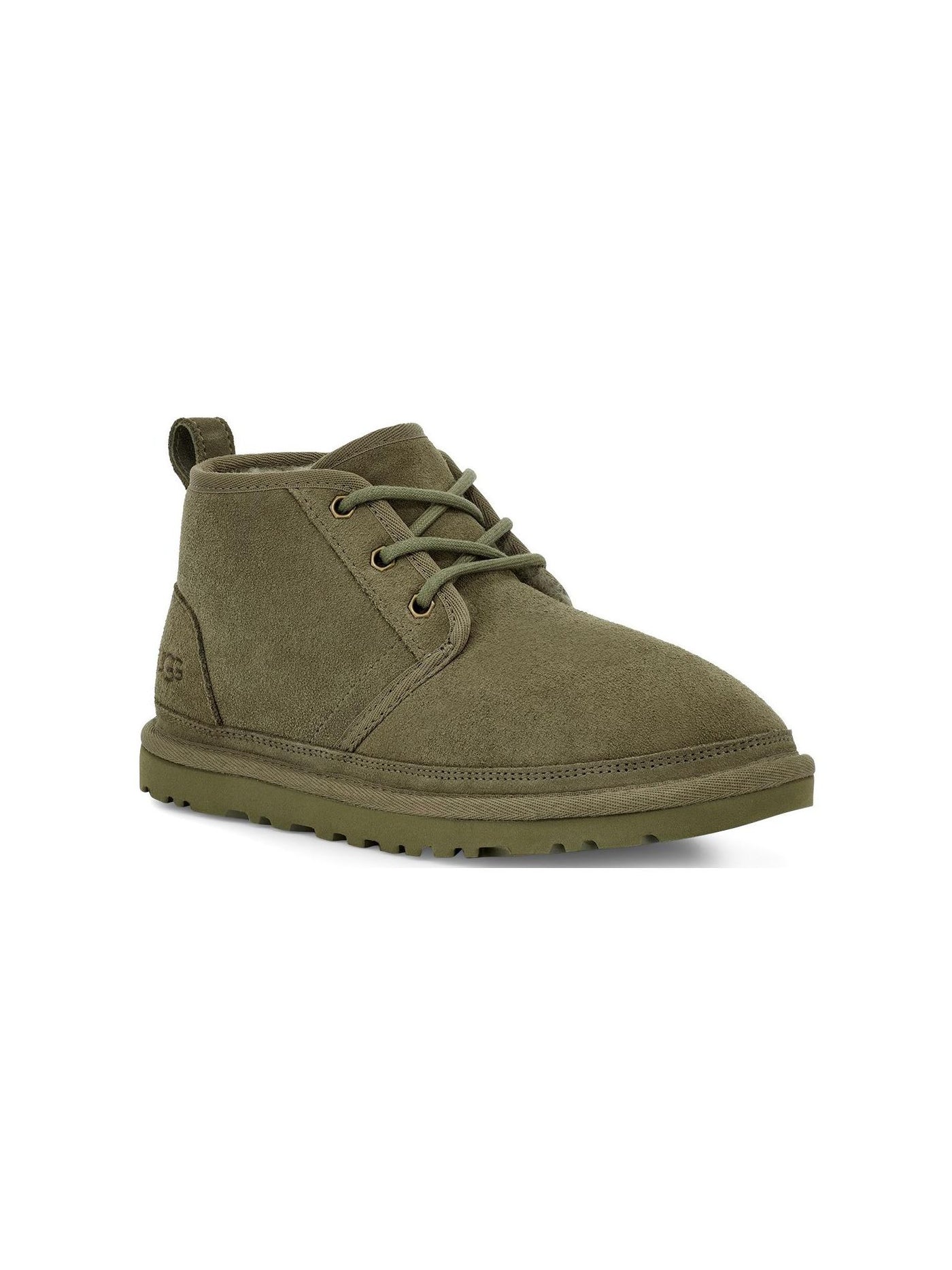 UGG Womens Green Pull Tab Comfort Neumel Round Toe Lace-Up Leather Chukka Boots 8