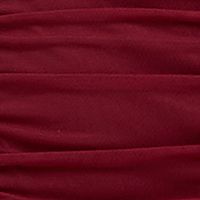 SPEECHLESS Womens Burgundy Ruched Sheer Lined Long Sleeve Round Neck Above The Knee Party Body Con Dress