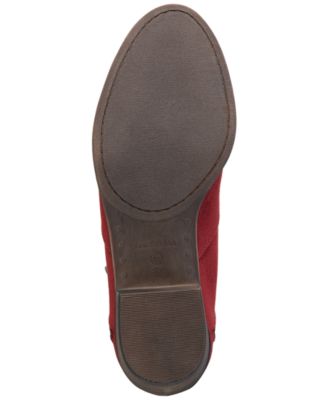 SUN STONE Womens Red Cushioned Breathable Slip Resistant Abby Round Toe Block Heel Booties M