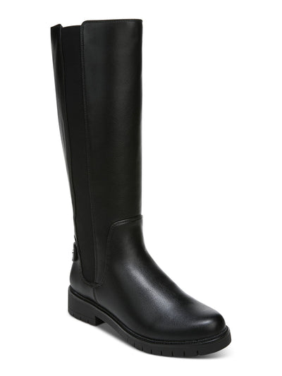 STYLE & COMPANY Womens Black Strap Accent Side Goring Lug Sole Padded Gwynn Round Toe Block Heel Zip-Up Boots Shoes 6.5 M