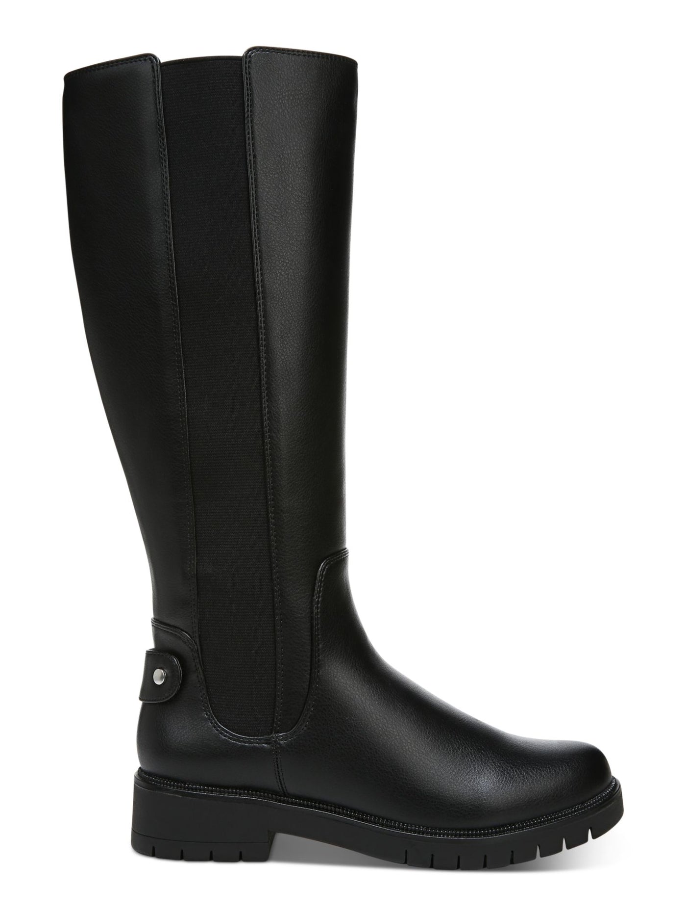 STYLE & COMPANY Womens Black Strap Accent Side Goring Lug Sole Padded Gwynn Round Toe Block Heel Zip-Up Boots Shoes 11 M