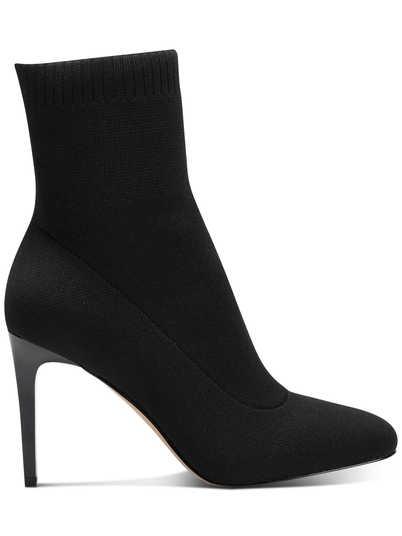 INC Womens Black Knit Sock Styling Padded Vidalia Square Toe Stiletto Dress Booties 10 M