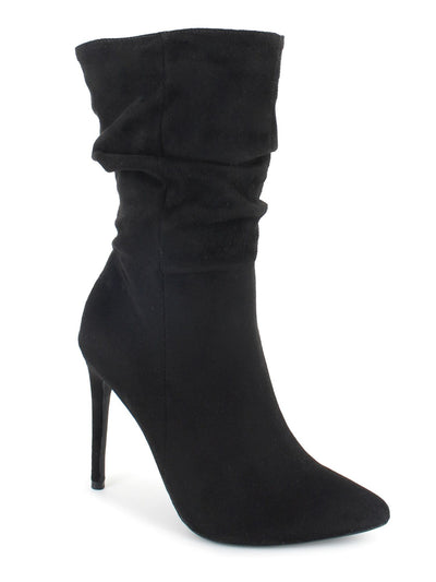 XOXO Womens Black Genevie Pointed Toe Stiletto Dress Slouch Boot 10 M