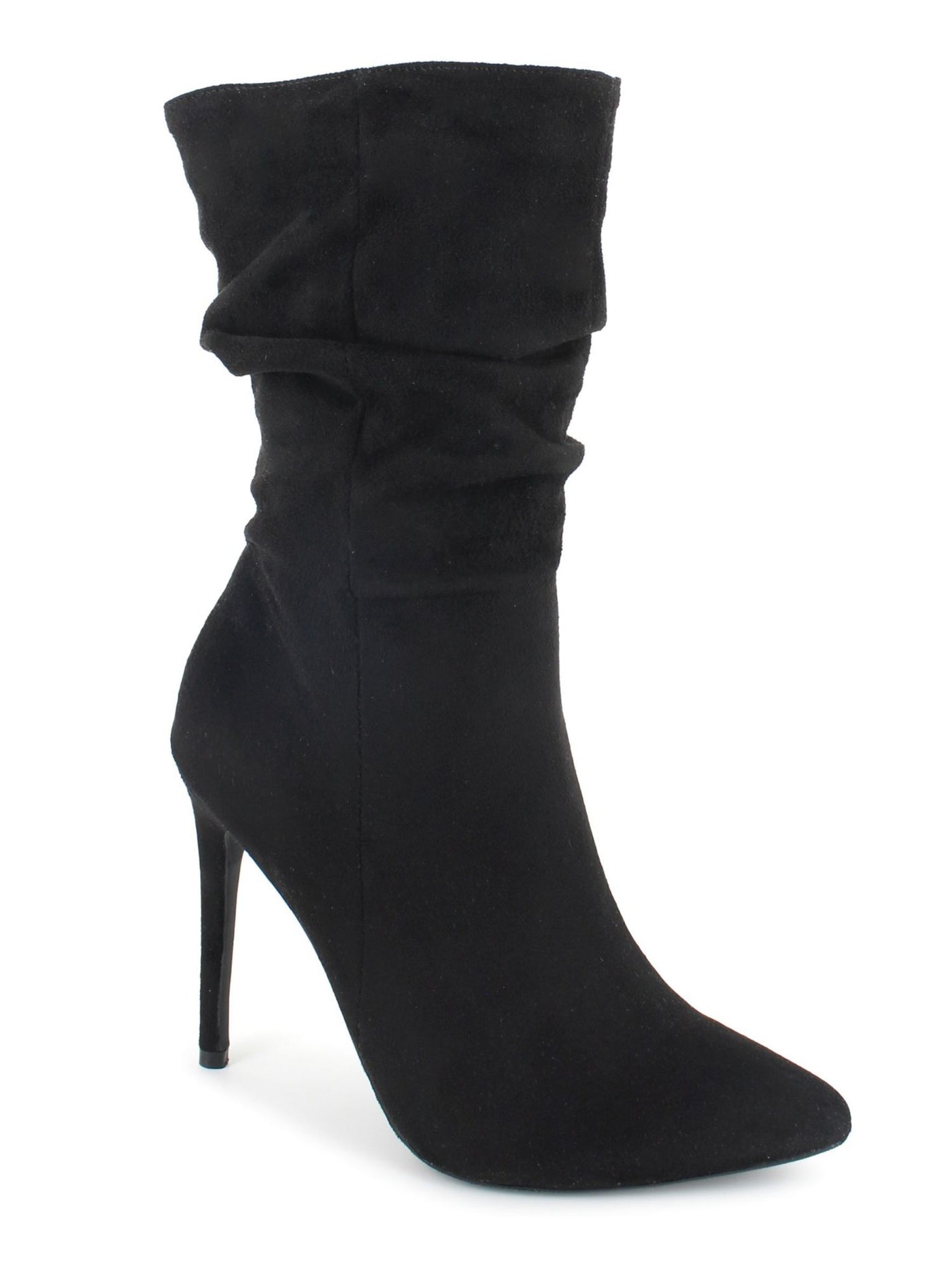 XOXO Womens Black Genevie Pointed Toe Stiletto Dress Slouch Boot 7