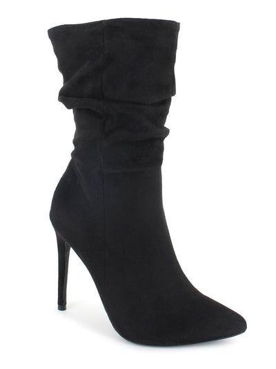 XOXO Womens Black Genevie Pointed Toe Stiletto Dress Slouch Boot 6 M