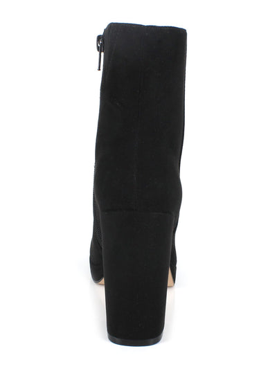 XOXO Womens Black Padded Happy Round Toe Sculpted Heel Zip-Up Dress Booties 10