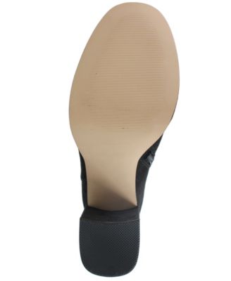 XOXO Womens Black Padded Happy Round Toe Sculpted Heel Zip-Up Dress Booties
