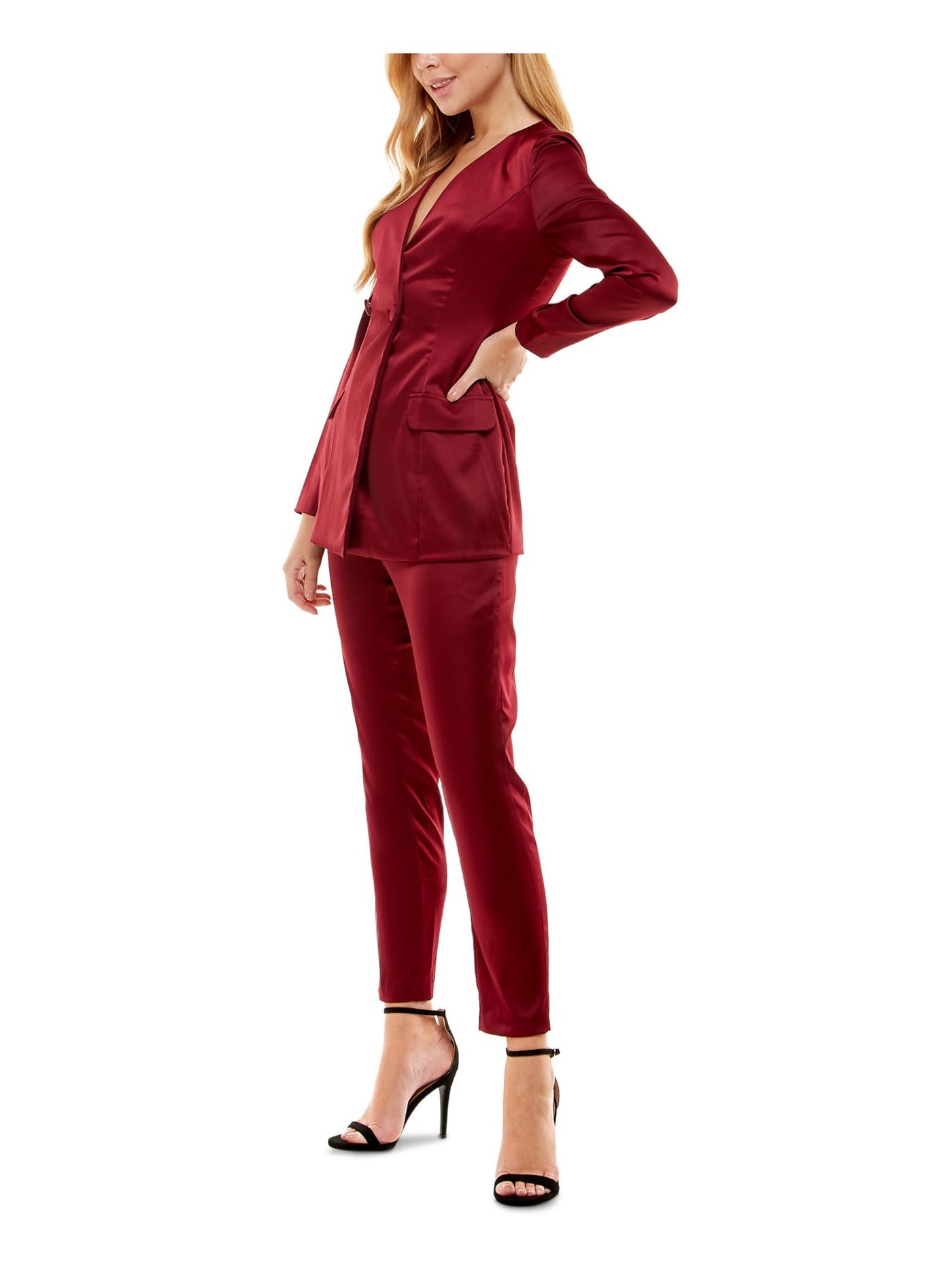 CITY STUDIO Womens Maroon Party Jacket 5