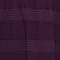 JESSICA HOWARD Womens Purple Stretch Textured Keyhole Back Elbow Sleeve Jewel Neck Short Wear To Work Fit + Flare Dress