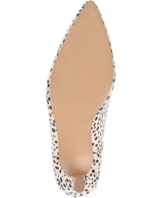 JOURNEE COLLECTION Womens Beige Animal Print Goring Padded Elitta Pointed Toe Stiletto Booties M