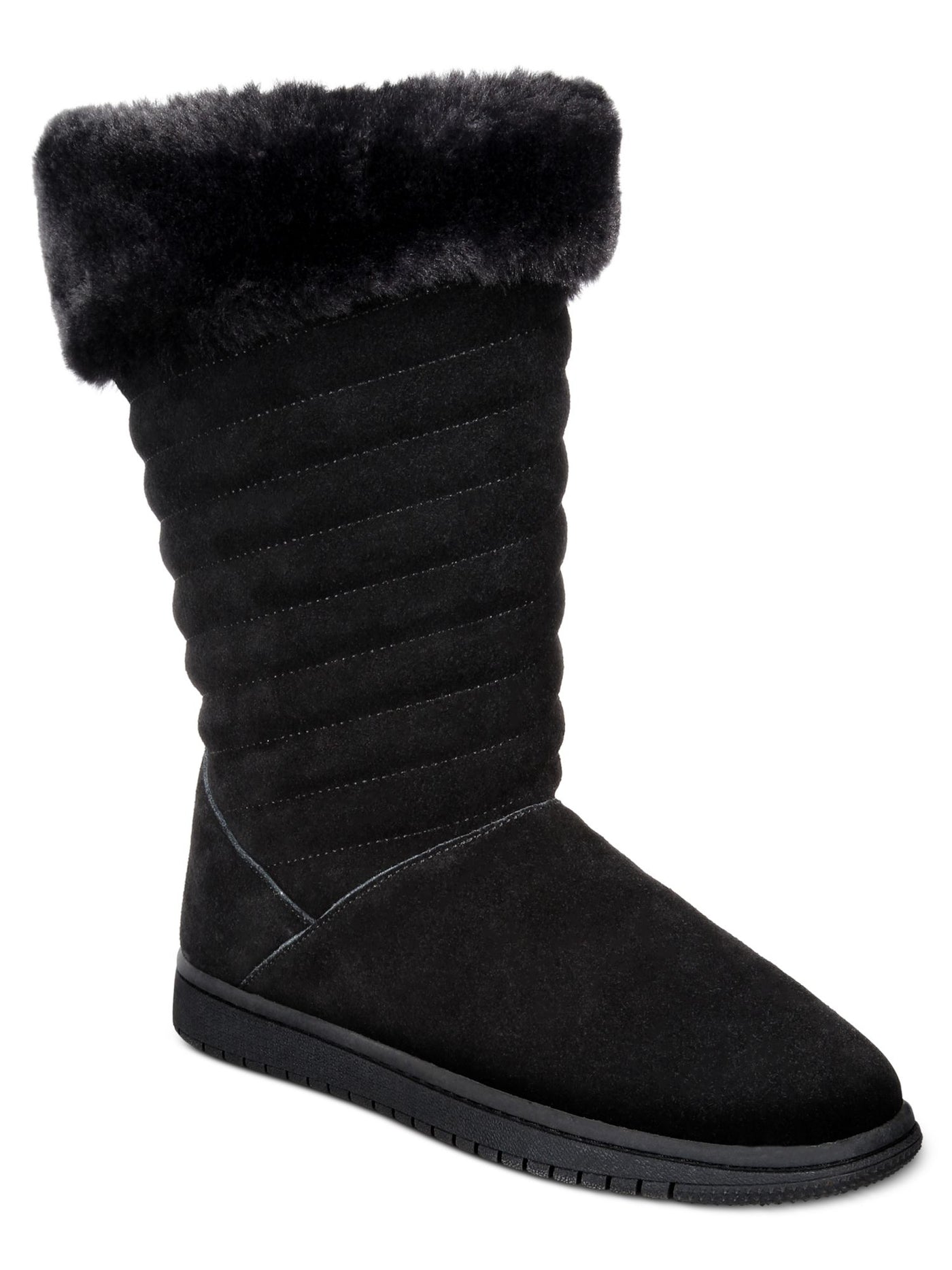 STYLE & COMPANY Womens Black Slip Resistant Quilted Insulated Novaa Round Toe Platform Leather Snow Boots 9 M