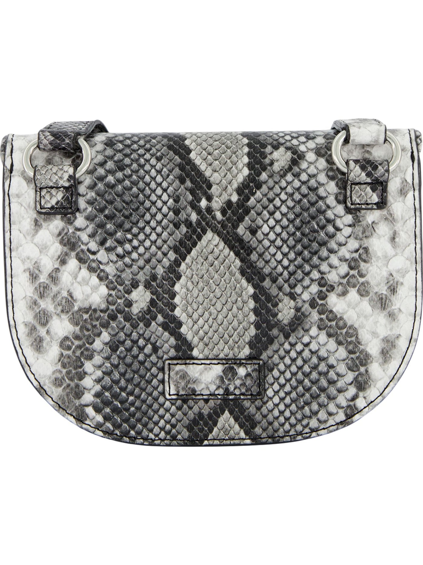 CIRCUS BY SAM EDELMAN Women's Gray Carmen Snake Print Buckle Accent Adjustable Strap Crossbody Handbag Purse