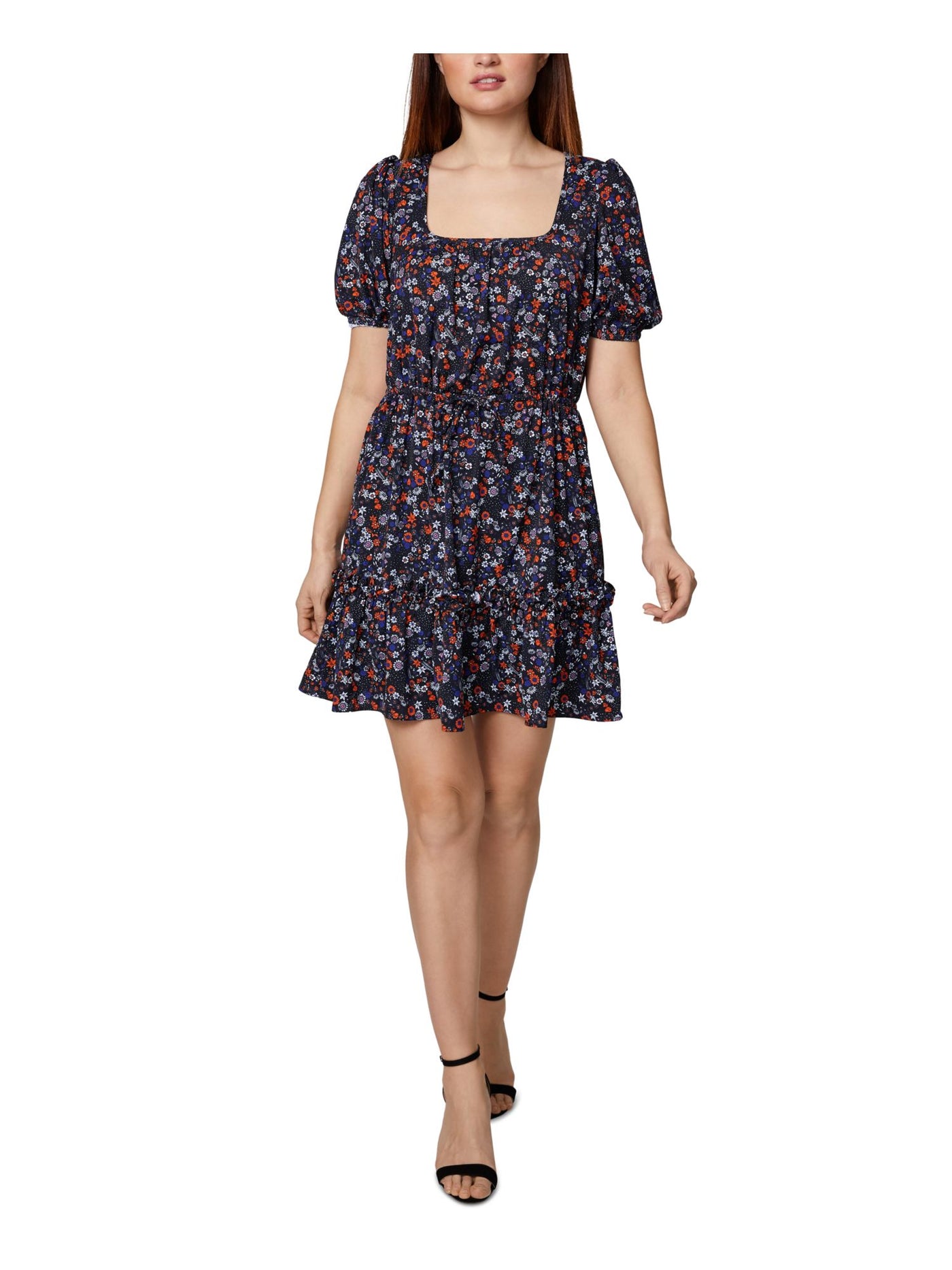 bcbgeneration ruffled fit & flare dress BCBGeneration Fit Flare Mini Dress in Black