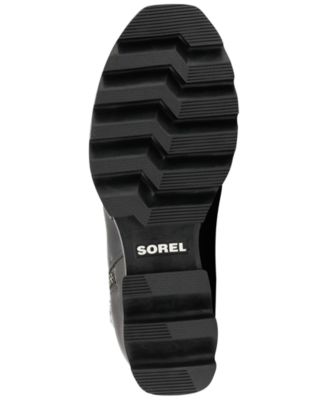 SOREL Womens Black 1" Platform Goring Removable Cushioned Insole Arch Support Lug Sole Water Resistant Wedge Iii Round Toe Zip-Up Booties