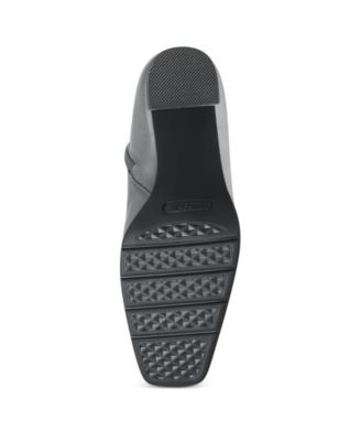 AEROSOLES Womens Gray Stretch Padded Micah Square Toe Block Heel Zip-Up Heeled Boots M