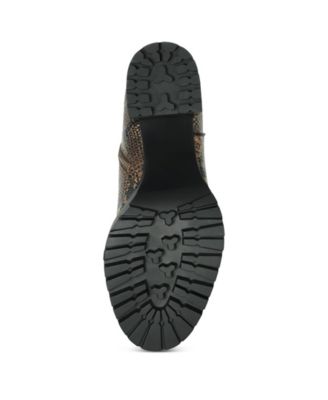 AEROSOLES Womens Brown Comfort Ellie Round Toe Block Heel Zip-Up Boots Shoes M