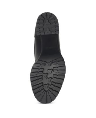 AEROSOLES Womens Black Pull Tab Lug Sole Padded Esen Round Toe Block Heel Lace-Up Heeled Boots M