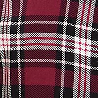 ULTRA FLIRT Womens Burgundy Plaid Cuffed Sleeve Point Collar Above The Knee Wear To Work Fit + Flare Dress