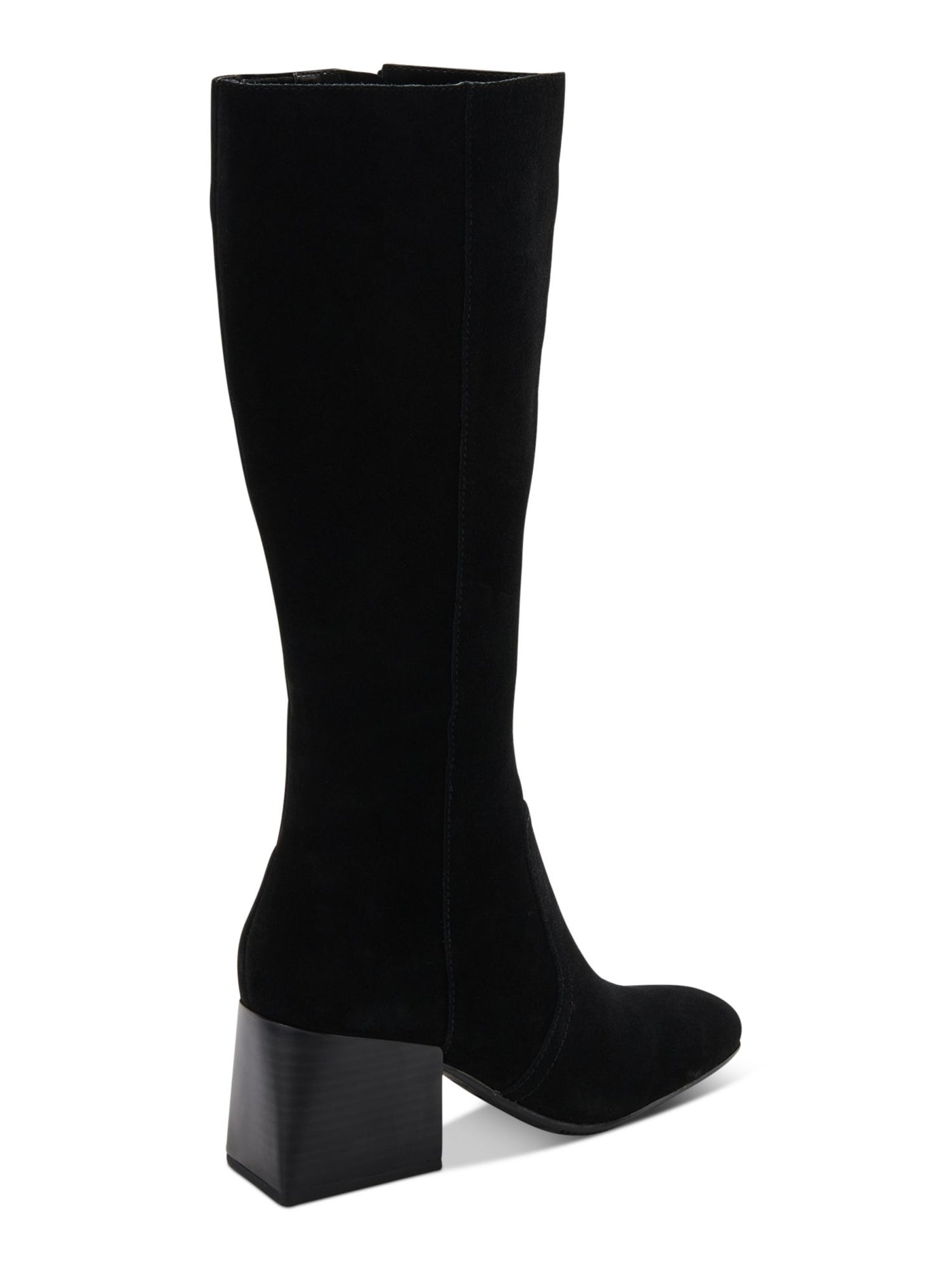 AQUA COLLEGE Womens Black Goring Cushioned Waterproof Tori Square Toe Stacked Heel Zip-Up Dress Boots Shoes 7 M