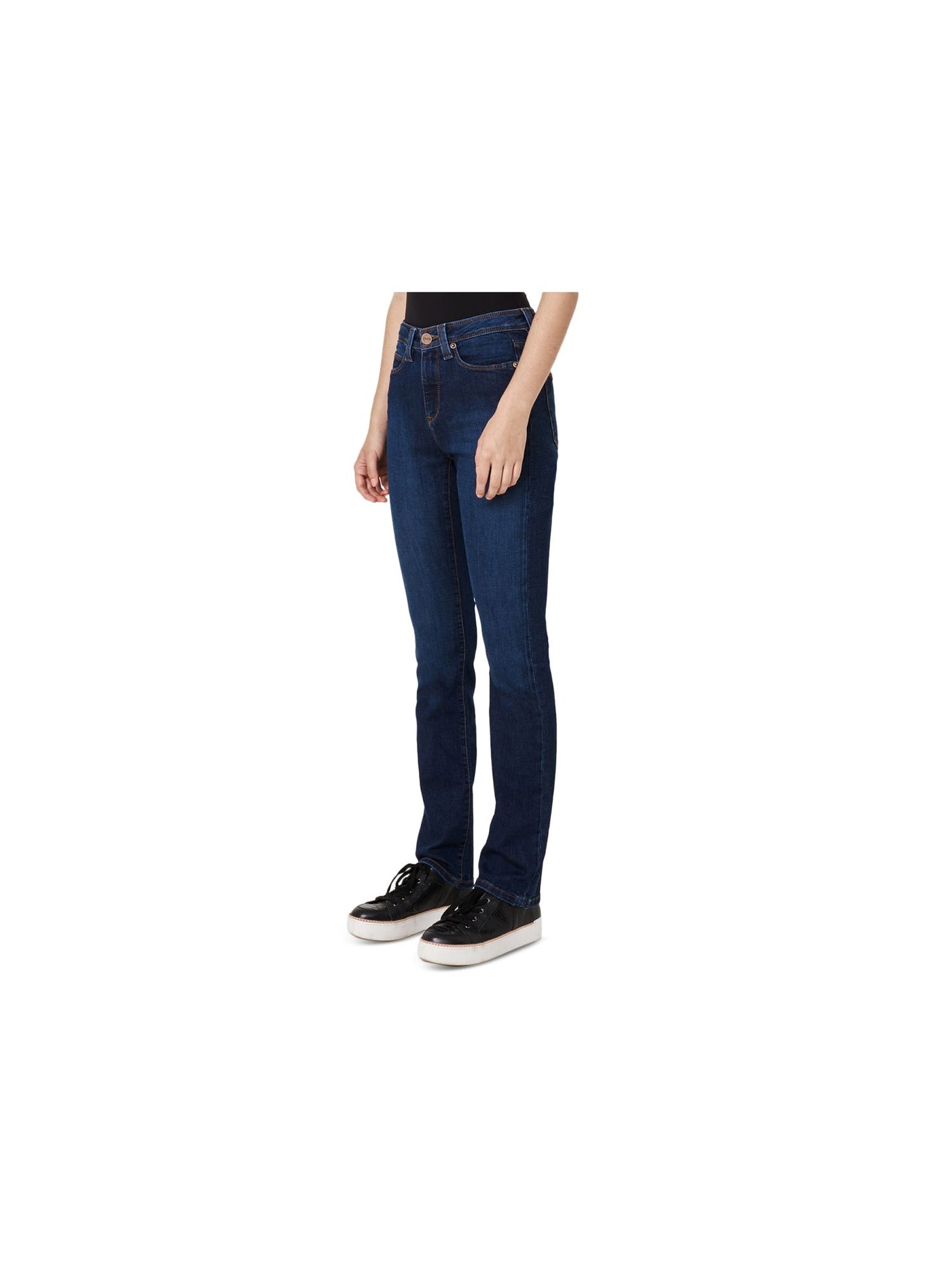 JAEN Womens Blue Zippered Pocketed High Waist Jeans 33