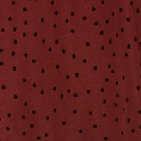 B DARLIN Womens Burgundy Ruffled Zippered Lined Polka Dot Long Sleeve V Neck Short Party Fit + Flare Dress