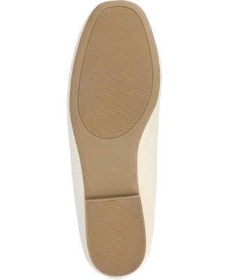 JOURNEE COLLECTION Womens Beige Metal Hardware Padded Wrenn Square Toe Slip On Dress Loafers Shoes M