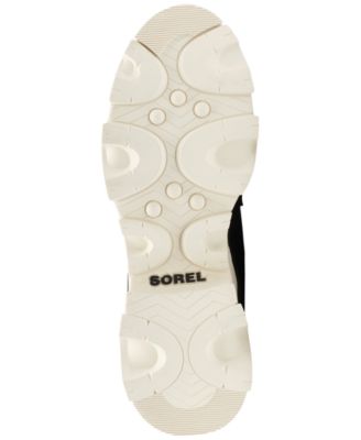 SOREL Womens Black Mixed Media 1-1/2" Platform Waterproof Cushioned Pull-Tab Arch Support Goring Removable Insole Slip Resistant Brex Round Toe Stacked Heel Lace-Up Leather Boots Shoes