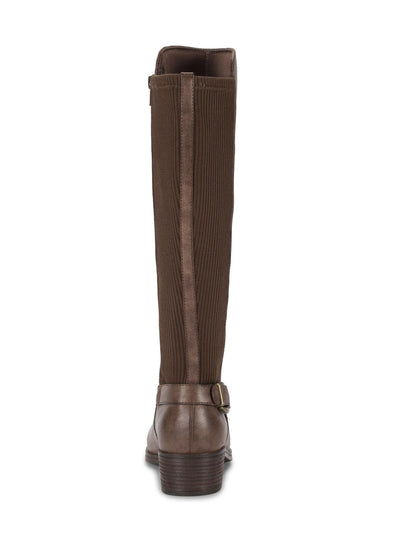 BARETRAPS Womens Brown Buckle Accent Goring Mckayla Round Toe Block Heel Zip-Up Riding Boot 6 M WC