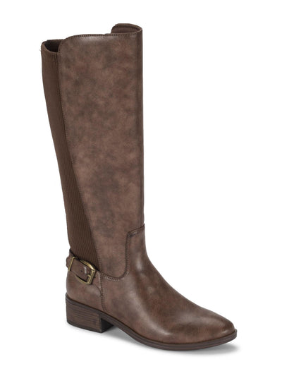 BARETRAPS Womens Brown Wide Calf Goring Mckayla Round Toe Block Heel Zip-Up Riding Boot 7 M WC