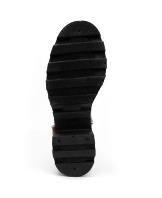 SUGAR Womens Black 1" Platform Cushioned Back Pull Tab Embellished Goring Favorite Round Toe Block Heel Booties M